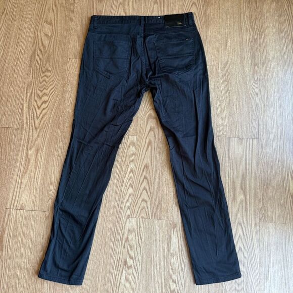 Zara skinny fit Black cotton blend 5 pockets pants Men size 32 - Picture 6 of 10